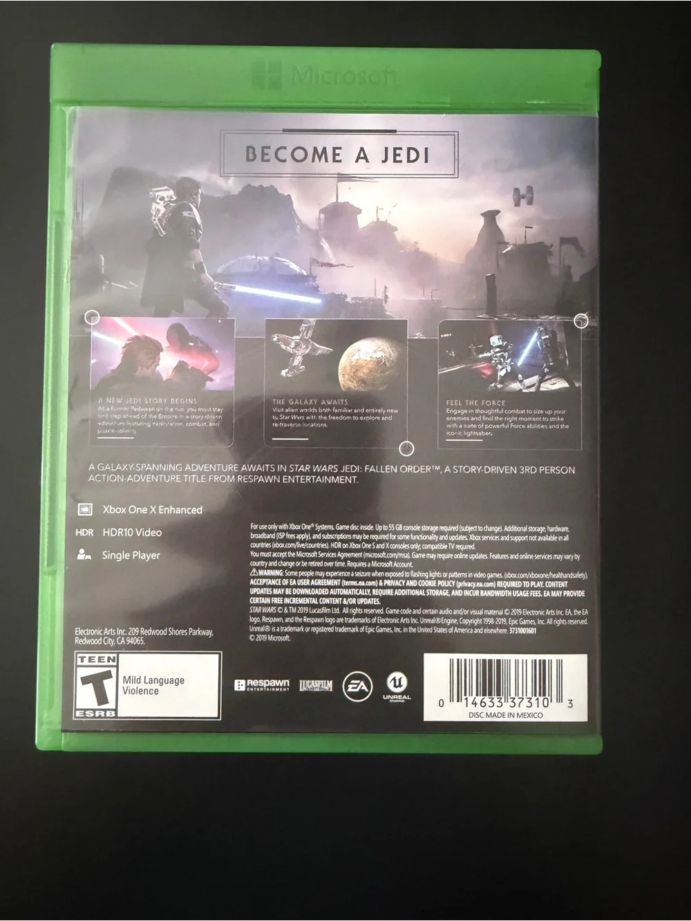 Star Wars Jedi: Fallen Order - Black/Blue Game Case